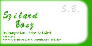 szilard bosz business card